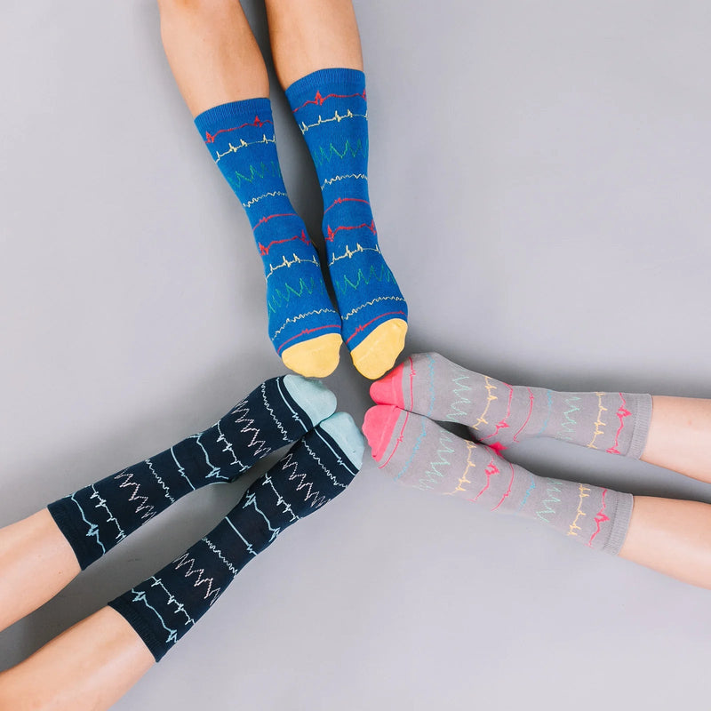 "Rainbow Rhythm" Socks- Unisex  Nurseology  Paper Skyscraper Gift Shop Charlotte