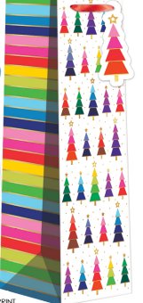 Rainbow Trees Bottle Bag Gift Bags Jillson & Roberts  Paper Skyscraper Gift Shop Charlotte