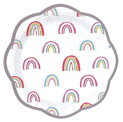 Rainbows Paper Party Plate Partyware Party Partners  Paper Skyscraper Gift Shop Charlotte