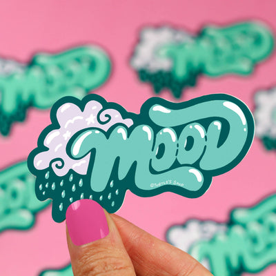 Rainy Mood Sad Moody Feeling Emotional Vinyl Sticker Stickers Turtle's Soup  Paper Skyscraper Gift Shop Charlotte