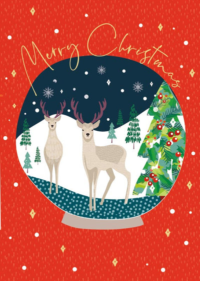 DEER/TREES - Deer and Trees Christmas Card Cards Notes & Queries  Paper Skyscraper Gift Shop Charlotte