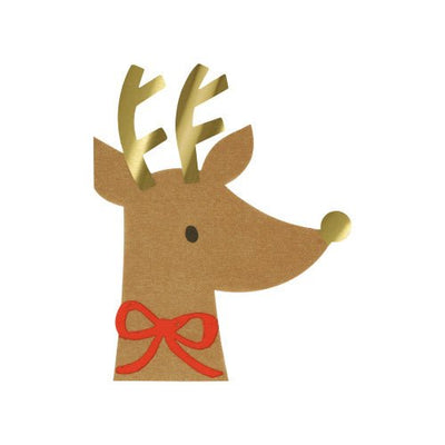 Reindeer With Red Bow Napkins Halloween Meri Meri  Paper Skyscraper Gift Shop Charlotte