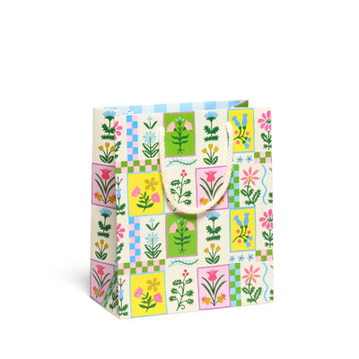 Retro Flower gift bags | Medium Gift Bags Red Cap Cards  Paper Skyscraper Gift Shop Charlotte