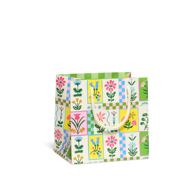 Retro Flower gift bags | Medium Gift Bags Red Cap Cards  Paper Skyscraper Gift Shop Charlotte