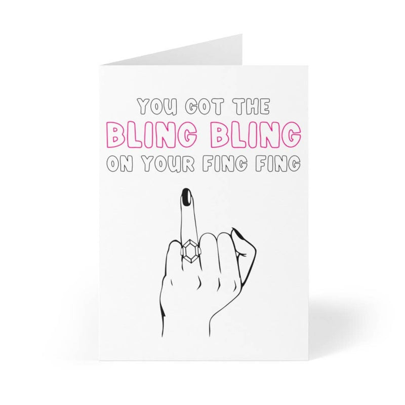 Ring Finger Funny Engagement Card - Bride to Be Card Wedding Cards R is for Robo  Paper Skyscraper Gift Shop Charlotte