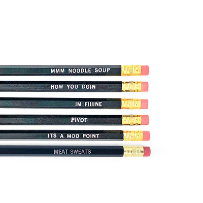 SALE Friends Set Of 6 Pencils  Grey Street Paper  Paper Skyscraper Gift Shop Charlotte