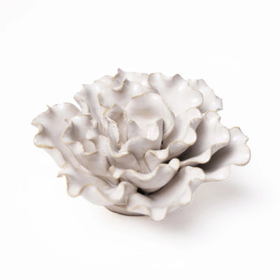 Sea Lettuce Medium Ivory Ceramic Flower | Chive Home Decor Chive Paper Skyscraper Gift Shop Charlotte