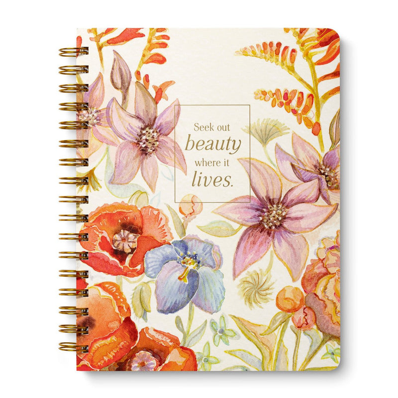 Seek Out Beauty Spiral Notebook Notebooks & Notepads Compendium  Paper Skyscraper Gift Shop Charlotte