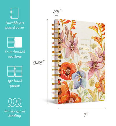 Seek Out Beauty Spiral Notebook Notebooks & Notepads Compendium  Paper Skyscraper Gift Shop Charlotte