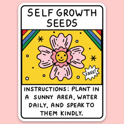 Self Growth Seeds Sticker  Tender Ghost  Paper Skyscraper Gift Shop Charlotte