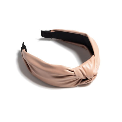 Knotted Faux Leather Headband,Blush Apparel & Accessories - Hair Shiraleah Paper Skyscraper Gift Shop Charlotte