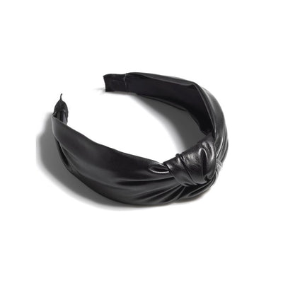 Knotted Faux Leather Headband,Black Apparel & Accessories - Hair Shiraleah Paper Skyscraper Gift Shop Charlotte