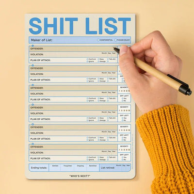 Shit List Pad | Pastel Notepads Knock Knock  Paper Skyscraper Gift Shop Charlotte