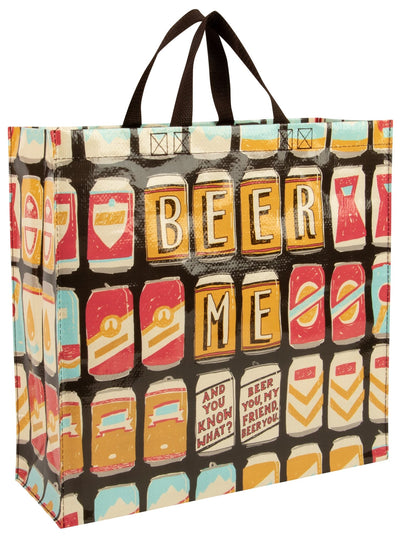 Shopper Bag - Beer Me Tote Bags Blue Q  Paper Skyscraper Gift Shop Charlotte