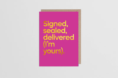 Signed, Sealed, Delivered - I'm Yours  Say it with Songs  Paper Skyscraper Gift Shop Charlotte