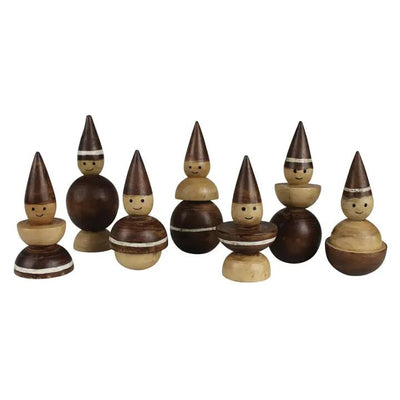 Simple Gnomes, Wood - Set of 7 Home Decor HomArt  Paper Skyscraper Gift Shop Charlotte