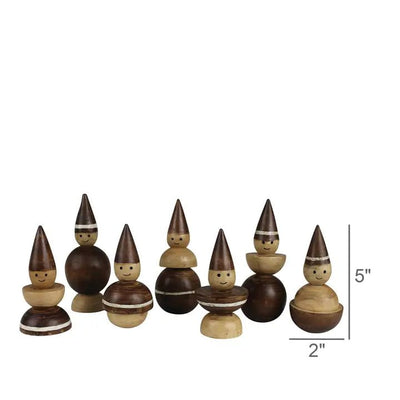 Simple Gnomes, Wood - Set of 7 Home Decor HomArt  Paper Skyscraper Gift Shop Charlotte