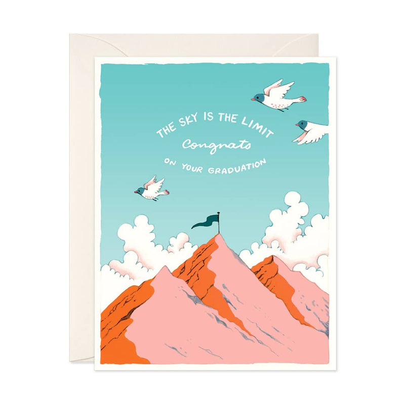 Sky is the Limit Graduation Greeting Card Cards JooJoo Paper  Paper Skyscraper Gift Shop Charlotte