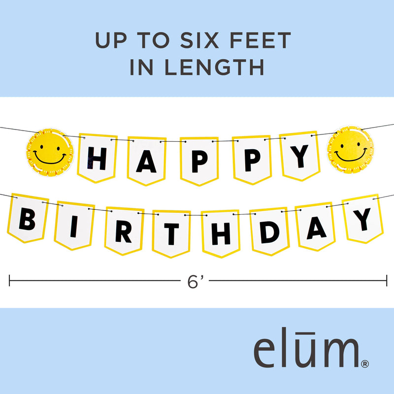 Smiley Party Banner Birthday Elum Designs  Paper Skyscraper Gift Shop Charlotte