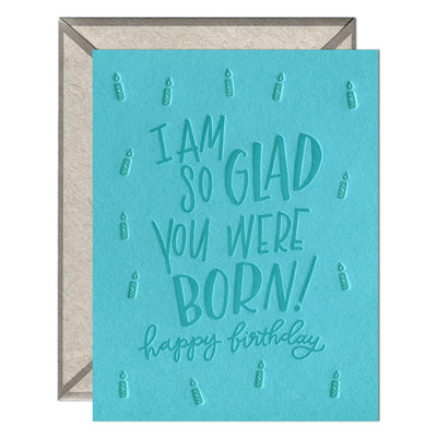 So Glad You Were Born | Birthday Card Cards INK MEETS PAPER  Paper Skyscraper Gift Shop Charlotte