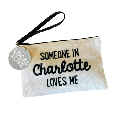 Someone Loves Me Zipper Pouch Pouches Rock Scissor Paper  Paper Skyscraper Gift Shop Charlotte