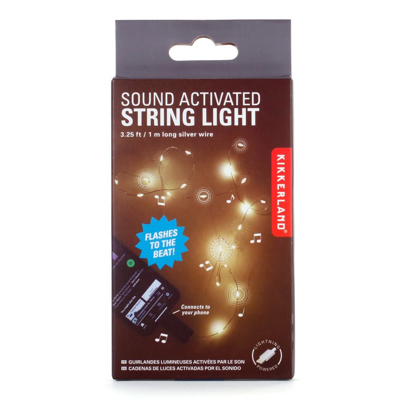 Sounds Activated String Lights Outdoors Kikkerland  Paper Skyscraper Gift Shop Charlotte