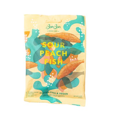 Sour Peach Fish - 5.2oz Candy BonBon NYC  Paper Skyscraper Gift Shop Charlotte