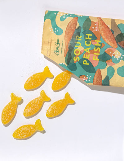 Sour Peach Fish - 5.2oz Candy BonBon NYC  Paper Skyscraper Gift Shop Charlotte