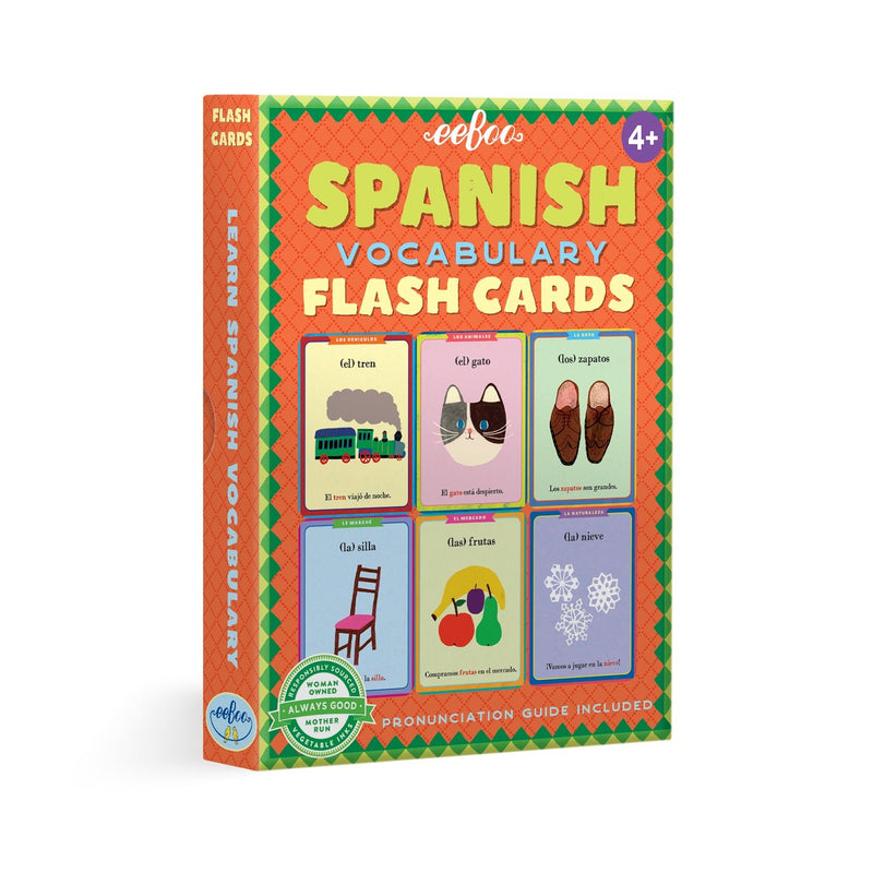 Spanish Flash Cards Kids Learning Eeboo  Paper Skyscraper Gift Shop Charlotte