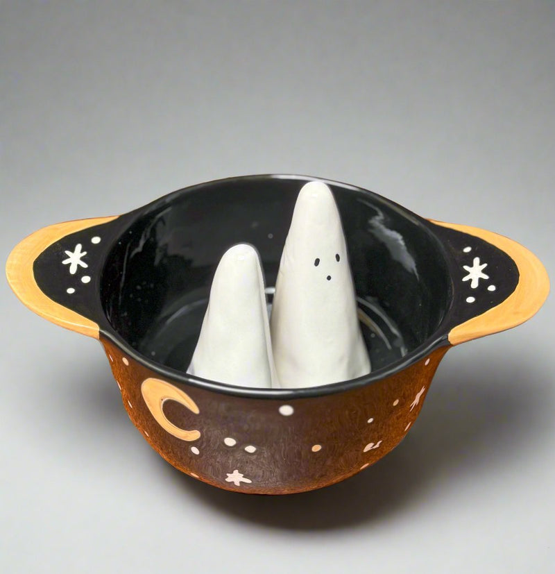 Specter Bowl 8.5 x 7.5 x 4.75 Halloween Accent Decor  Paper Skyscraper Gift Shop Charlotte