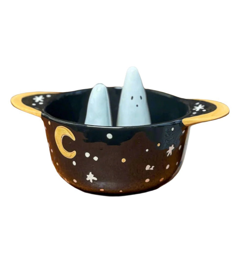 Specter Bowl 8.5 x 7.5 x 4.75 Halloween Accent Decor  Paper Skyscraper Gift Shop Charlotte