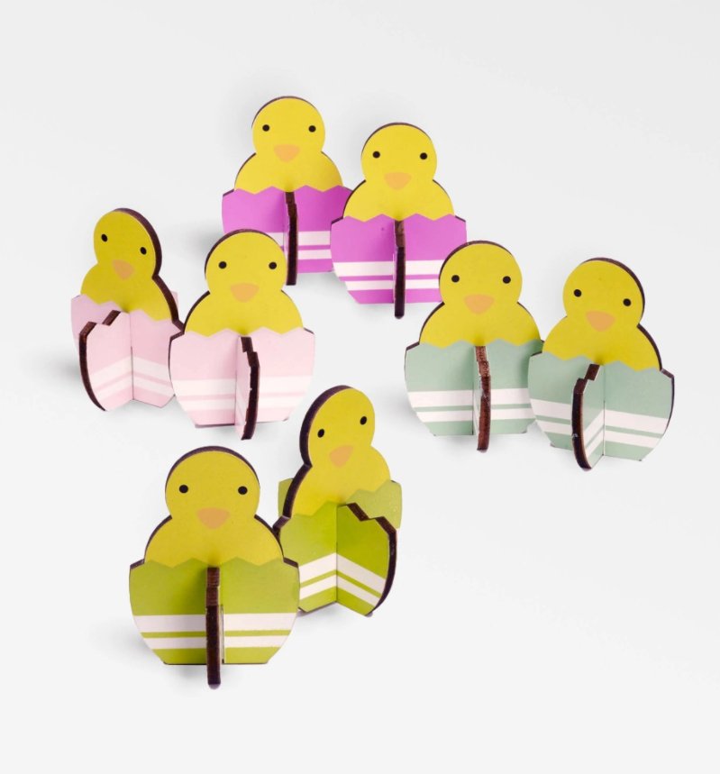 SpringChick Decorations | Set of 8 Easter Design Ideas  Paper Skyscraper Gift Shop Charlotte