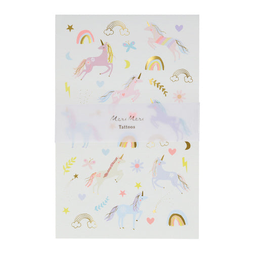 Unicorn Tattoo Sheets Stationery Meri Meri  Paper Skyscraper Gift Shop Charlotte