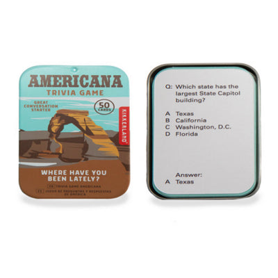 Americana Trivia Game Travel Kikkerland  Paper Skyscraper Gift Shop Charlotte