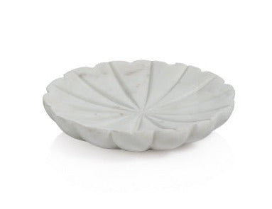 White Flower Marble Dish Home Decor Zodax  Paper Skyscraper Gift Shop Charlotte