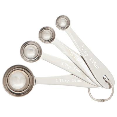 Stainless Steel Measuring Spoons | Set of 4 Kitchen Danica Studio (Now Designs)  Paper Skyscraper Gift Shop Charlotte