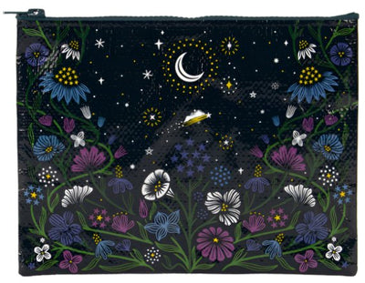 Starry Garden Zipper Pouch Zipper Pouches Blue Q  Paper Skyscraper Gift Shop Charlotte