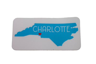 State Love Charlotte Vinyl Sticker Stickers Rock Scissor Paper  Paper Skyscraper Gift Shop Charlotte