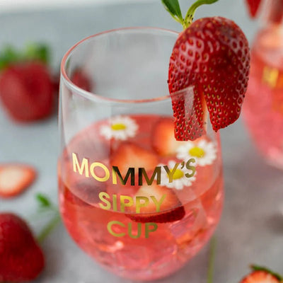 Stemless Wine Glass | Mommy's Sippy Cup Wine Glasses Chez Gagné  Paper Skyscraper Gift Shop Charlotte