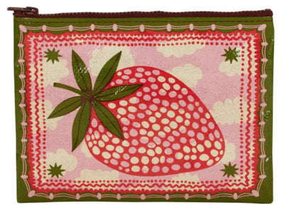 Strawberry Clouds Zipper Pouch Apparel & Accessories - Cosmetic Bags & Zip Pouches Blue Q Paper Skyscraper Gift Shop Charlotte