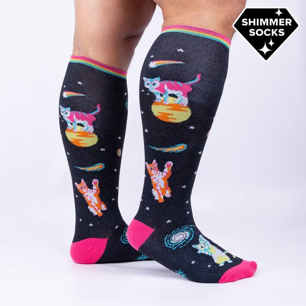 Stretch-It: Space Cats Socks Sock It to Me  Paper Skyscraper Gift Shop Charlotte