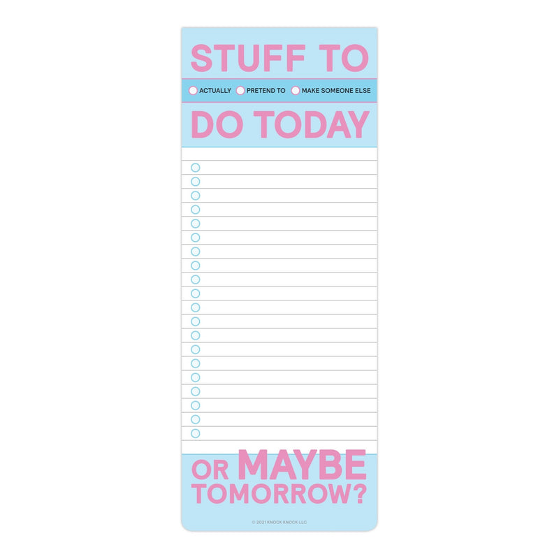 Stuff To Do Today Pad Notepads Knock Knock  Paper Skyscraper Gift Shop Charlotte