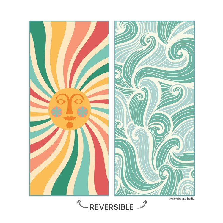 Sun And Sea Microfiber Beach Towels  WERKSHOPPE  Paper Skyscraper Gift Shop Charlotte