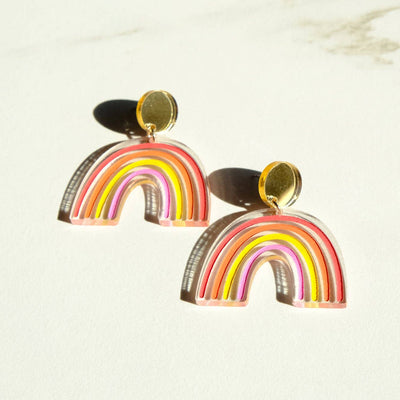 Sunset Rainbow Earrings - Dangles  Sleepy Mountain  Paper Skyscraper Gift Shop Charlotte