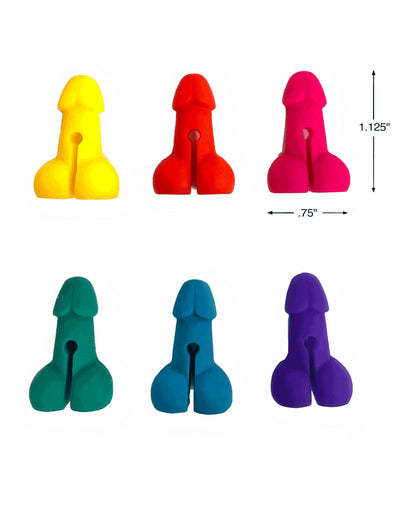 Super Fun Penis Cocktail Markers Set of 6  Little Genie  Paper Skyscraper Gift Shop Charlotte