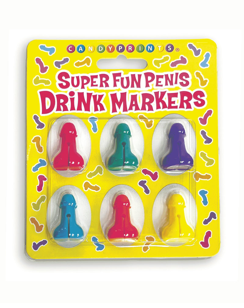 Super Fun Penis Cocktail Markers Set of 6  Little Genie  Paper Skyscraper Gift Shop Charlotte