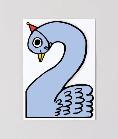 'Swan 2nd Birthday' Kid's Birthday Number Card Cards Wrap  Paper Skyscraper Gift Shop Charlotte