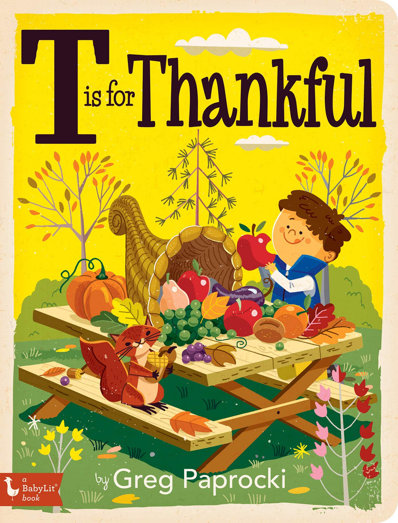 T is for Thankful Board Book BOOK Gibbs Smith  Paper Skyscraper Gift Shop Charlotte