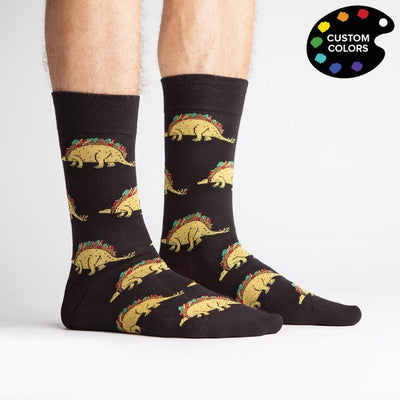 Tacosaurus Men's Crew Socks Socks Sock It to Me  Paper Skyscraper Gift Shop Charlotte