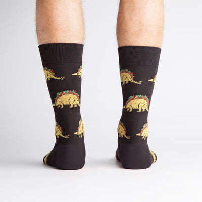 Tacosaurus Men's Crew Socks Socks Sock It to Me  Paper Skyscraper Gift Shop Charlotte